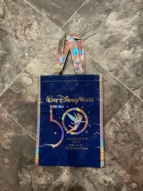 Disney Navy Blue Holographic 50th Anniversary Tote